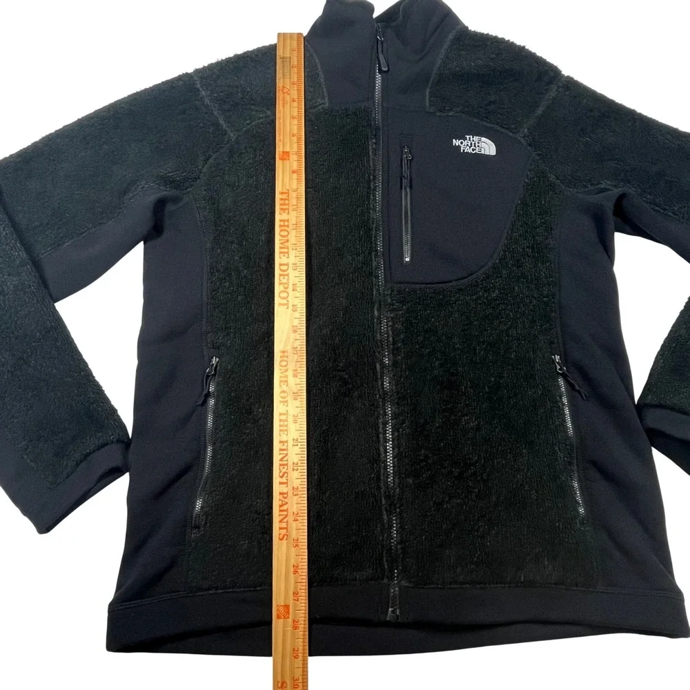 The North Face Full Zip Fleece Jacket Mens Large Black High Pile Gorpcore Hiking